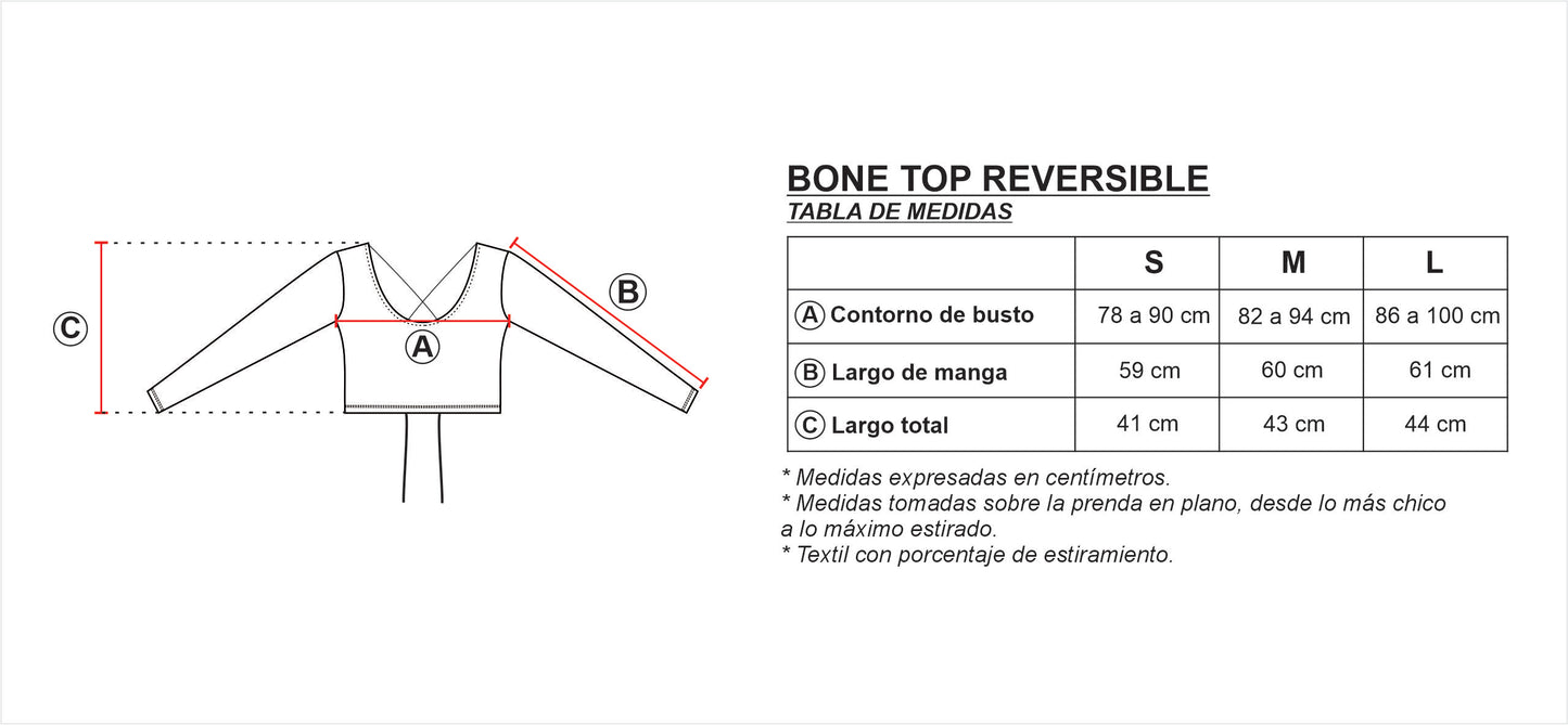 Top Bone Reversible Blanco